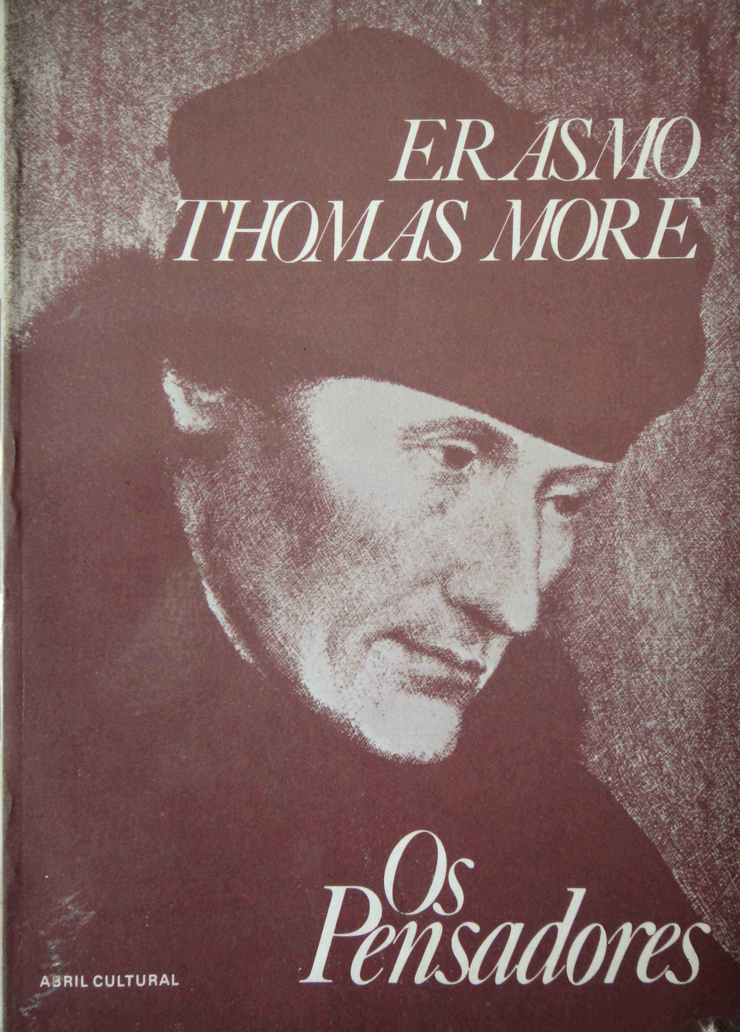 Capa de Elogio da loucura e A utopia Erasmo de Rotterdam, Thomas More 