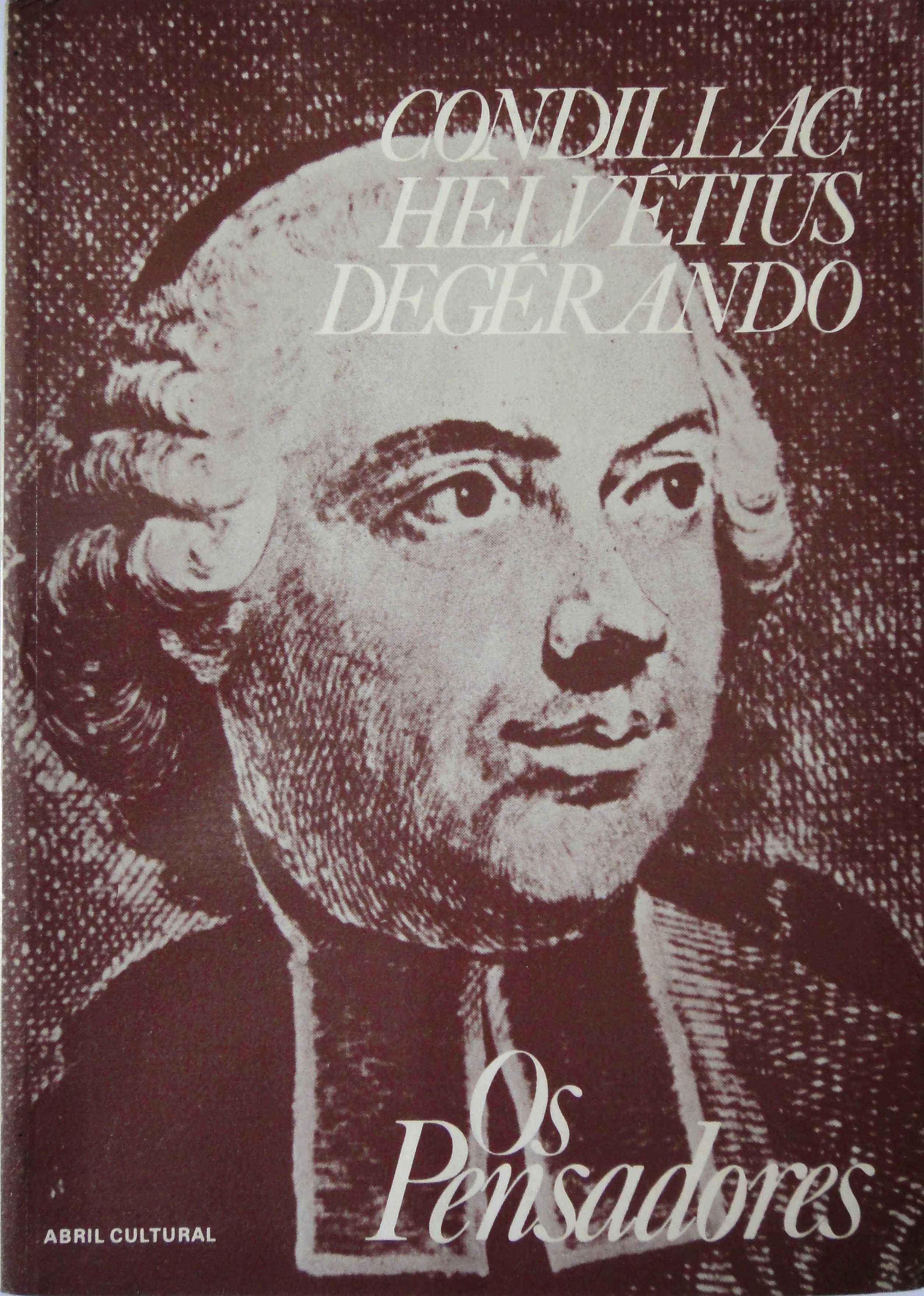 Capa de Textos escolhidos Condillac, Helvétius e Degérando 
