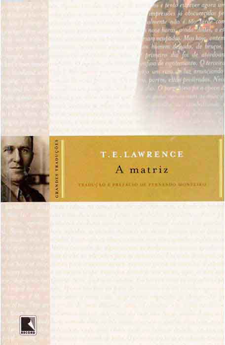 Capa de A MATRIZ Thomas Edward Lawrence 