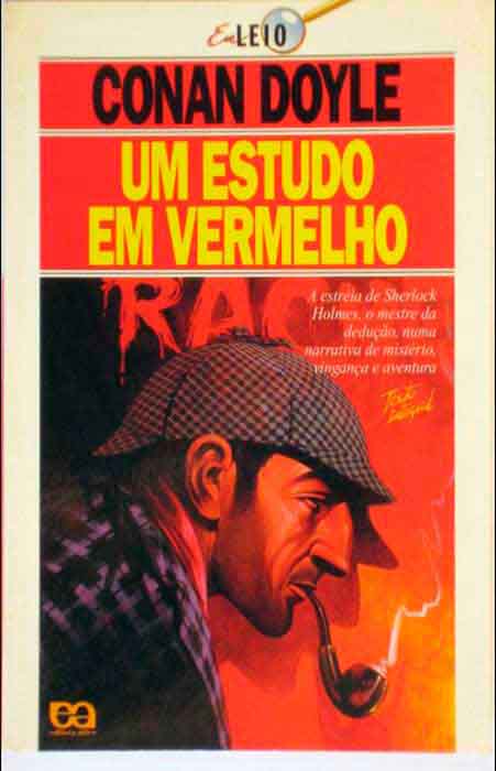 Capa de UM ESTUDO EM VERMELHO Arthur Conan Doyle 
