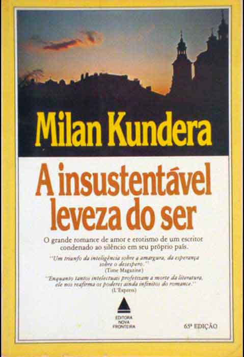 Capa de A INSUSTENTÁVEL LEVEZA DO SER Milan Kundera 