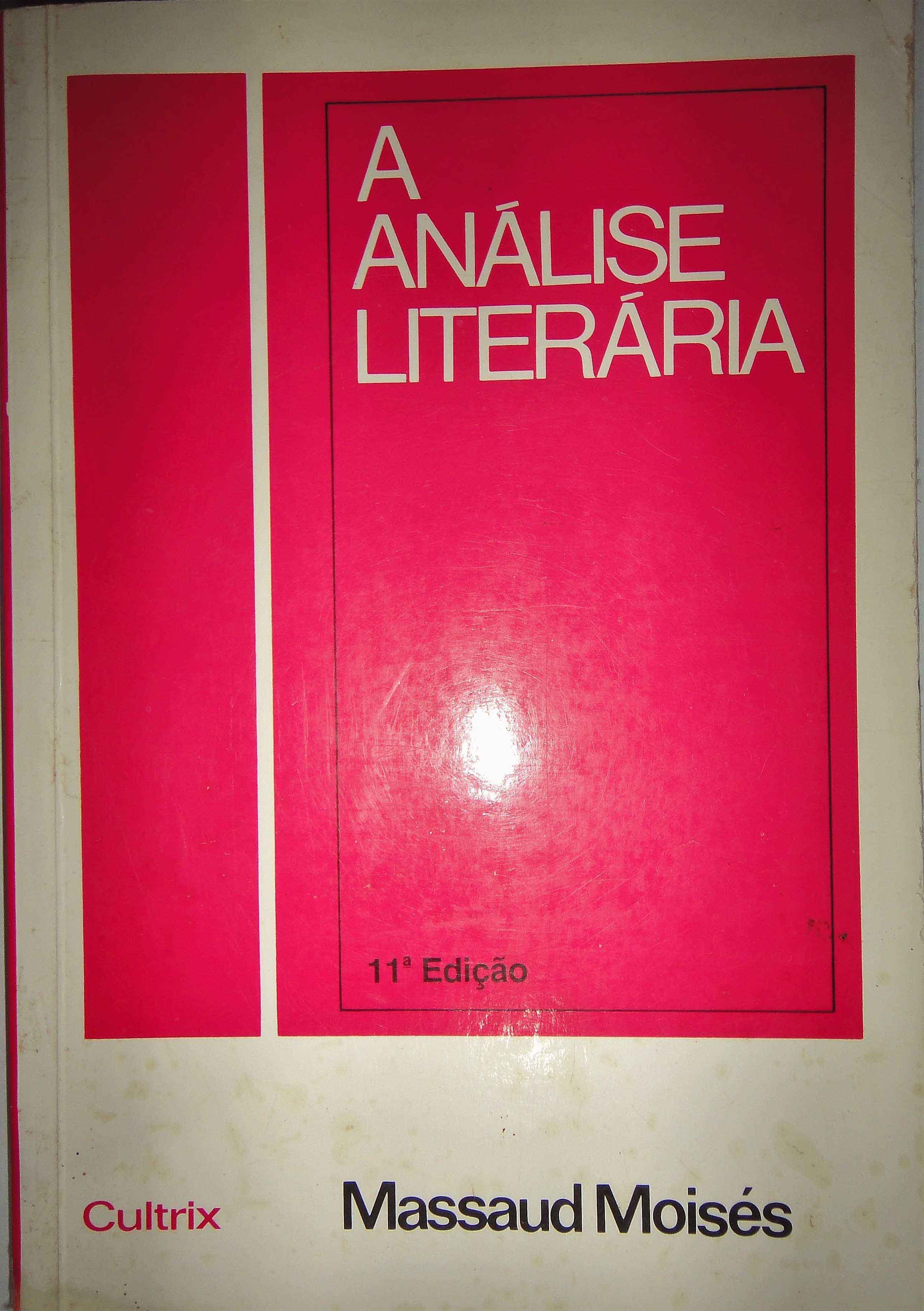 Capa de A análise literária Massaud Moisés 