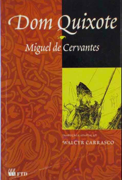 Capa de DOM QUIXOTE Miguel de Cervantes 